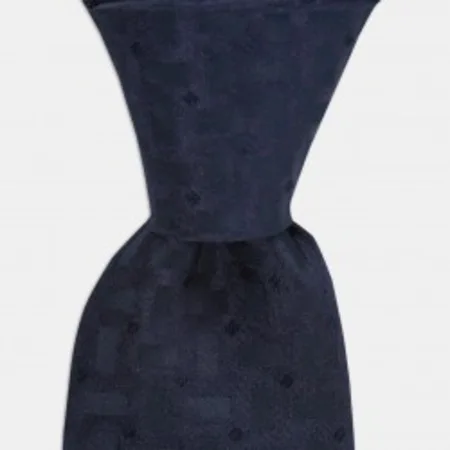 

Navy blue print silk tie 67828047