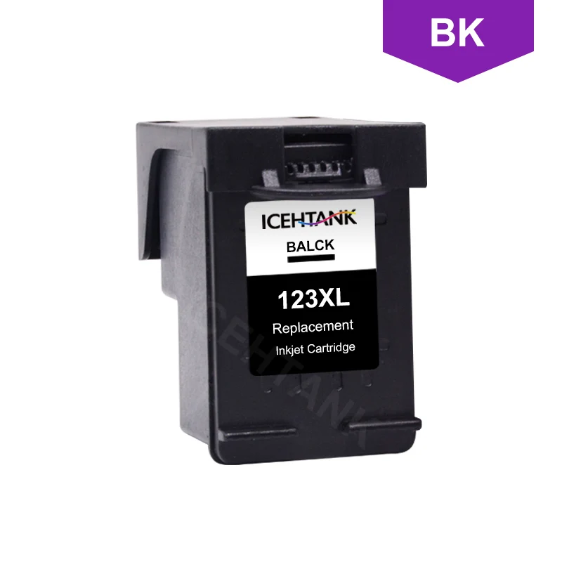 ICEHTANK Замена для hp 123 123XL Черный чернильный картридж для hp с чернилами hp Deskjet 2130 1110 2133 2134 3630 3632 3637 принтер IP123 - Цвет: 123XL 1Pcs Black