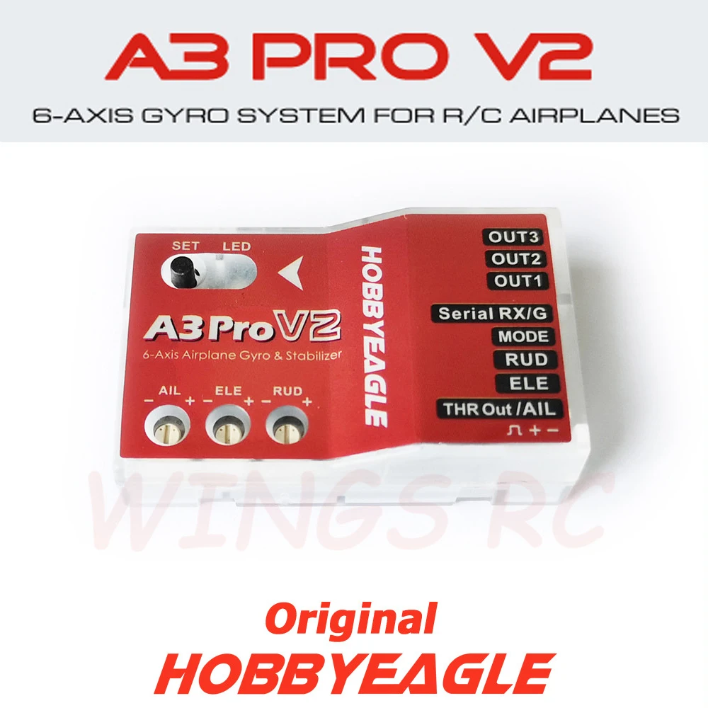 Контроллер полета HobbyEagle A3 Pro V2 6-осевая лампа со стабилизатором для