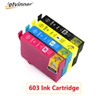 Картриджи T603 603XL для принтера Epson XP-2100, XP-2105, XP-3100, XP-3105, XP-4100, XP-4105, WF-2810, WF-2830, 4 шт.