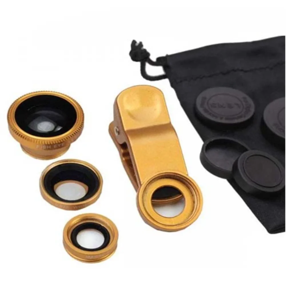 3 в 1 объектив для телефона рыбий глаз широкоугольный макросъёмка шт. Fish eye - купить