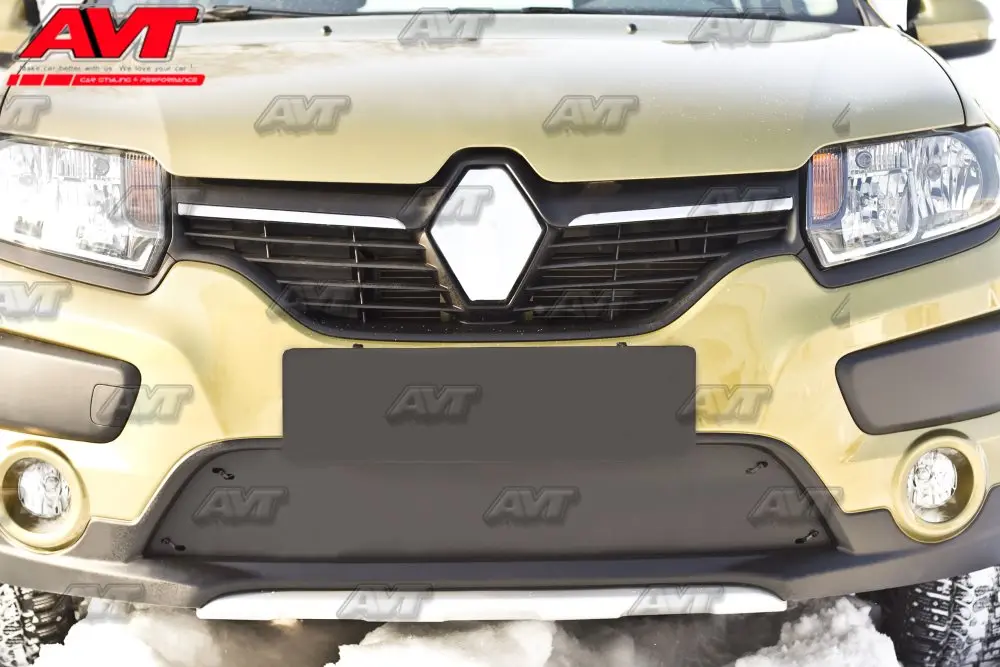 Зимняя заглушка решетки переднего бампера Renault Sandero II Stepway 2014~2018 авто аксессуары