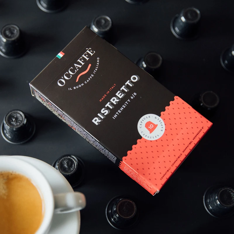 O&#x27CCAFFE Ristretto | Кофейные капсулы совместимые с Nespresso |10 штук| Кофе экстра медленной