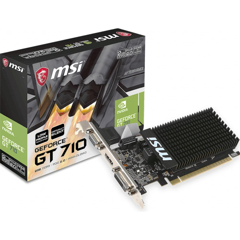 Видеокарта MSI nVidia GeForce GT 710 1024MB 1600MHz 64 bit RTL [GT 1GD3H LP]|Видеокарты| |