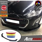 Аксессуары для Peugeot 308 - Peugeot 208, губа переднего бампера автомобиля, 3 шт., черный диффузор, комплект кузова, спойлер