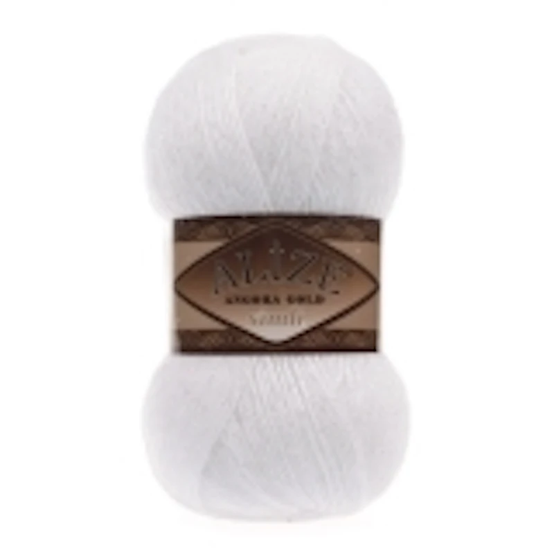 Пряжа для вязания ALIZE Angora gold 5 мотков по 100г / 550м Шерсть-20% Акрил-80% тонкая пушистая