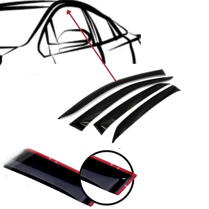 Ветровики для Chevrolet Aveo седан 2006-2012 Ravon R3Nexia)2015 дефлекторы окон/дождевики на