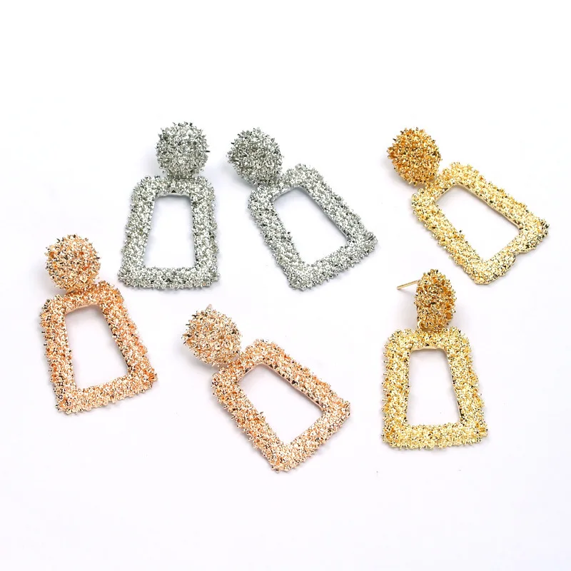 Корейские Модные Винтажные геометрические длинные трапециевидные Висячие