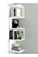 Home Decoration Zigzag Design Corner Wall Shelf Bookcase Accessories 4 Layer Stylish Tasarım Kullanışlı