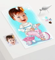 personalized baby cartoon 240 piece a3 puzzle 4 photo picture funny fun memories name lettering souvenir gift