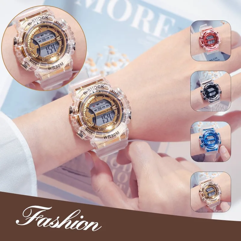 Часы наручные для мужчин и женщин модные спортивные светодиодные цифровые