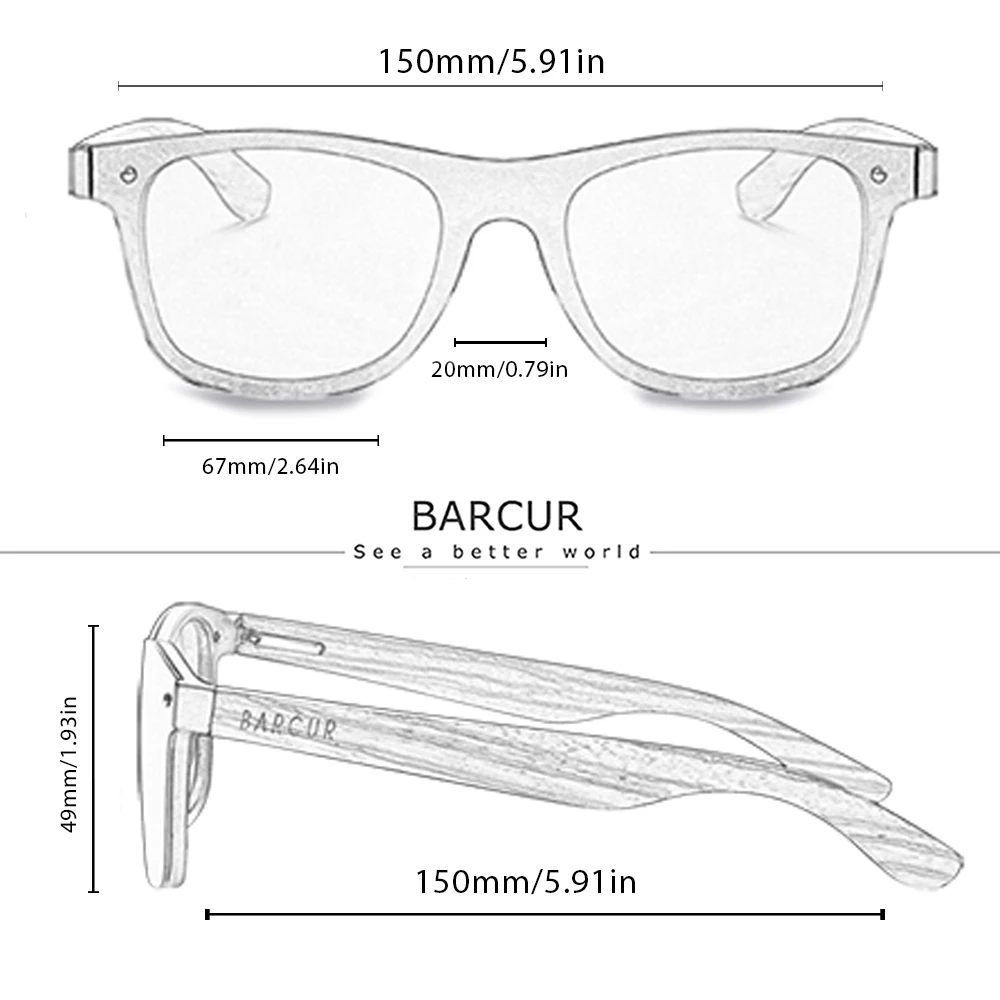 BARCUR Sunglasses Men Polarized Wood Sun glasses for men Sports Eyewear Square Women Oculos de sol masculino | Аксессуары для