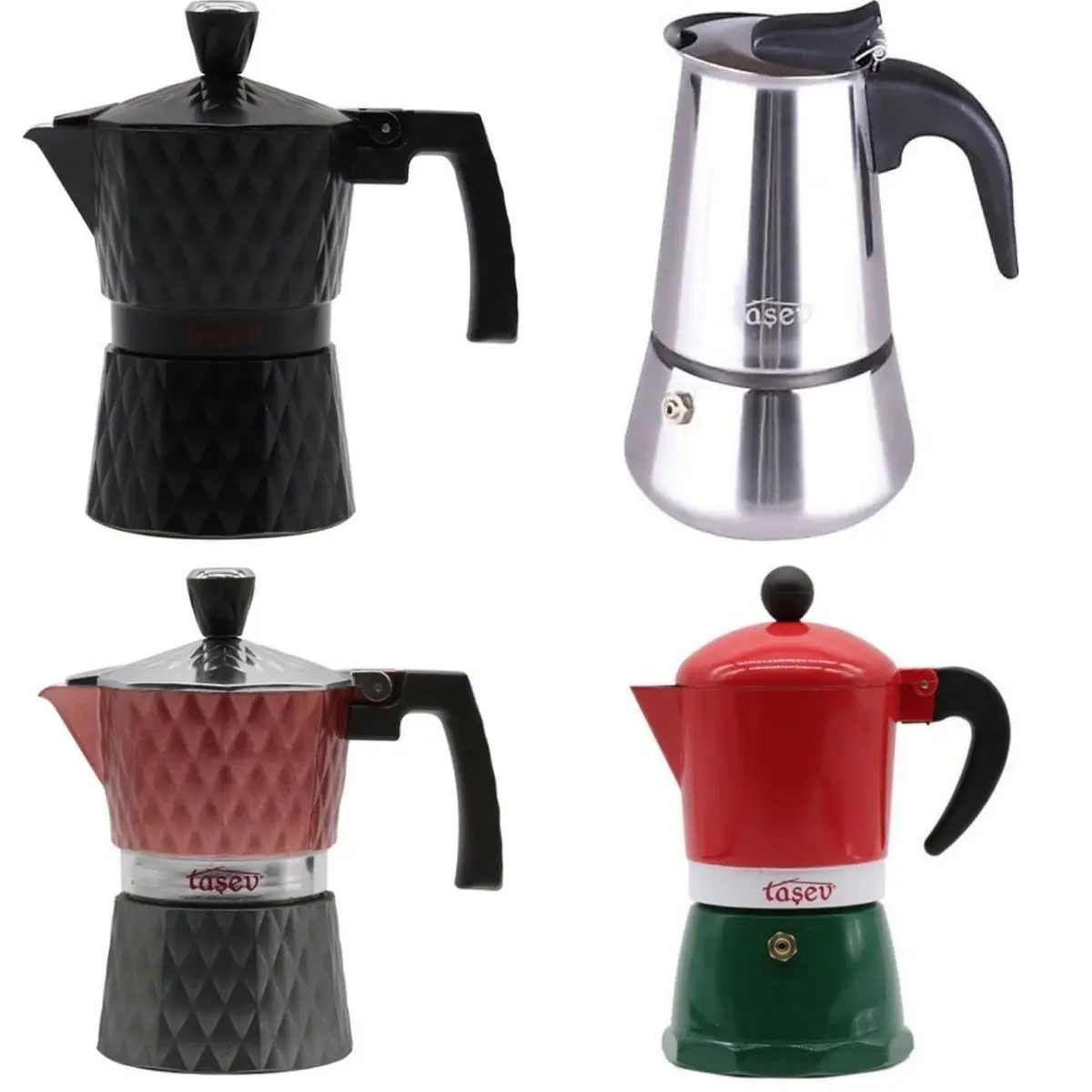 

Aluminum Moka Pot Espresso Percolator Brewer Turkish Coffee Machine Kitchen home outdoor stove Cafe tools aluminum steel