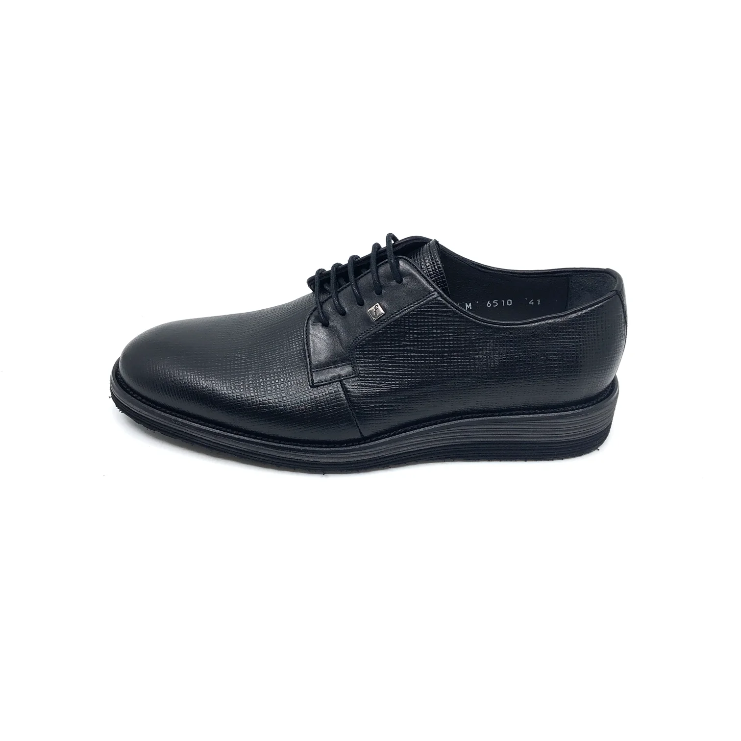 

Fosco Lace Up Men's Casual Shoes %100 Genuine Leather Black Colour Eva Sole