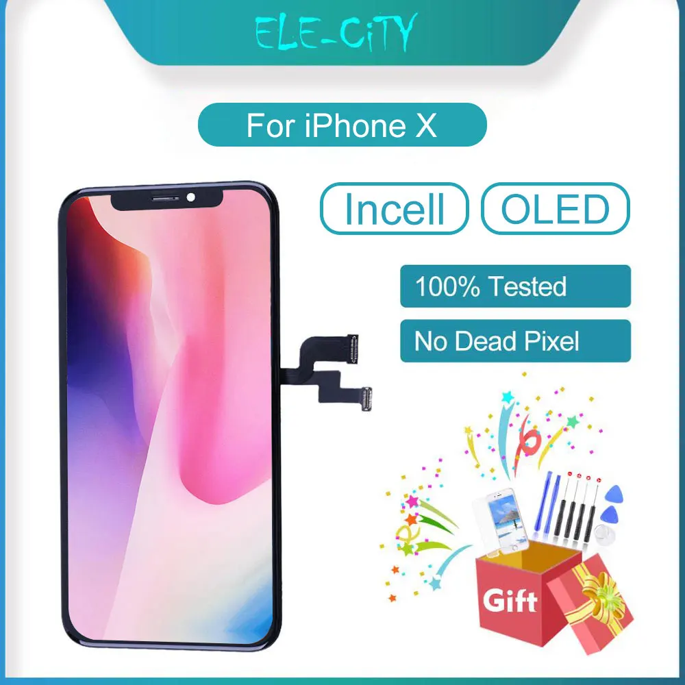 Сенсорный экран для iPhone X OLED Incell дигитайзер в сборе Замена поддержка True Tone высокое