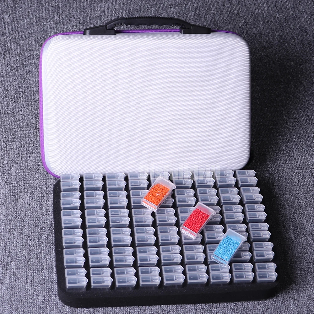 

20/108 boxs diamond painting box Diamond Embroidery Accessories diamond mosaic Carry Case Container Storage Box Hand Bag Tools