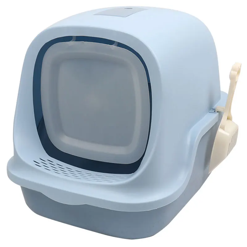 

Cat Litter Box Fully Enclosed Anti-spatter Litter Basin Cat Toilet Clamshell Deodorizatio Oversize Pet Cats Cleaning Supplies