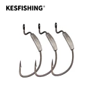 Крючок KESFISHING из никелированной углеродистой стали с балансирующим весом, 12 шт.
