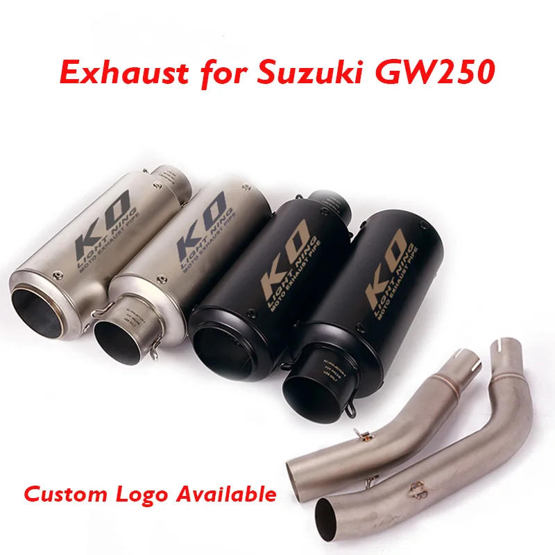 

GW250 Slip on Motorcycle Exhaust Muffler Silencer 51mm Middle Mid Link Connector for Suzuki GW250