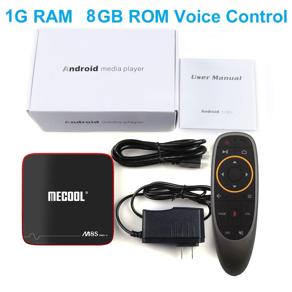 M8S PRO W 1g8g V Android tv Box 2G 16G четырехъядерный 1000 M Ethernet 4 K HEVC/H.265 заказной MECOOL tv Box для просмотра фильмов Smart tv Box медиаплеер - Цвет: M8S PRO W 1g8g V