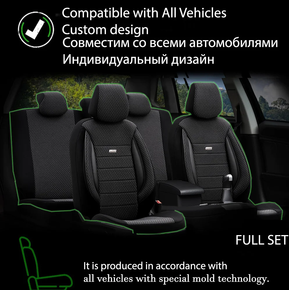 Billig Neue Auto Sitz Abdeckung Airbag Kompatibel Universal Fit Zu Meisten Matte Rückenlehne Für Auto Innen Protector Zubehör Lkw Suv Van