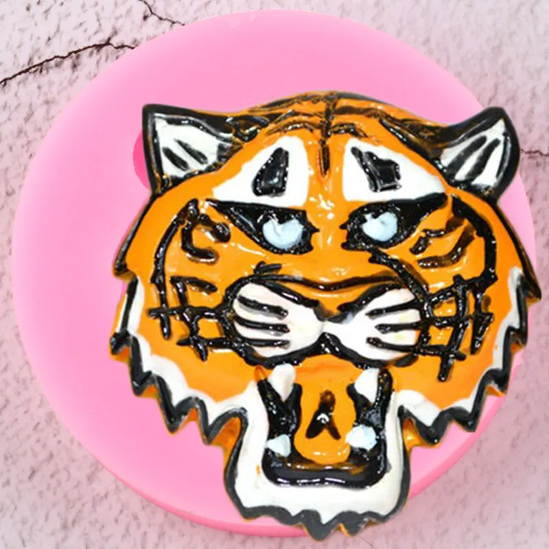 В виде головы тигра силиконовая форма формы для помадки шоколада кекс фигурки