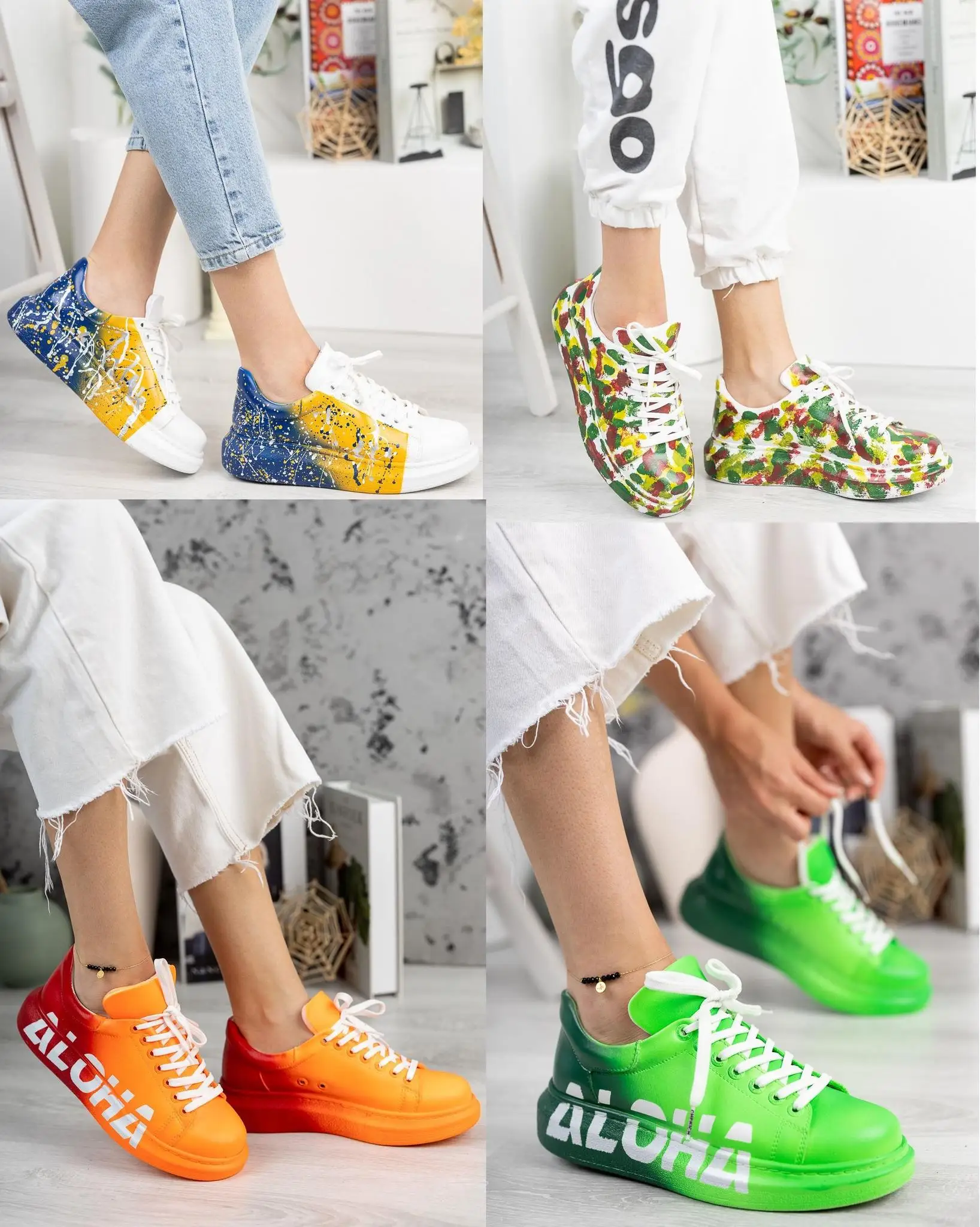 

4 Colors Women Fashion Breathable Pu Shake Shoes Casual Platform Fitness Shoes Running Walking Sports Shoes