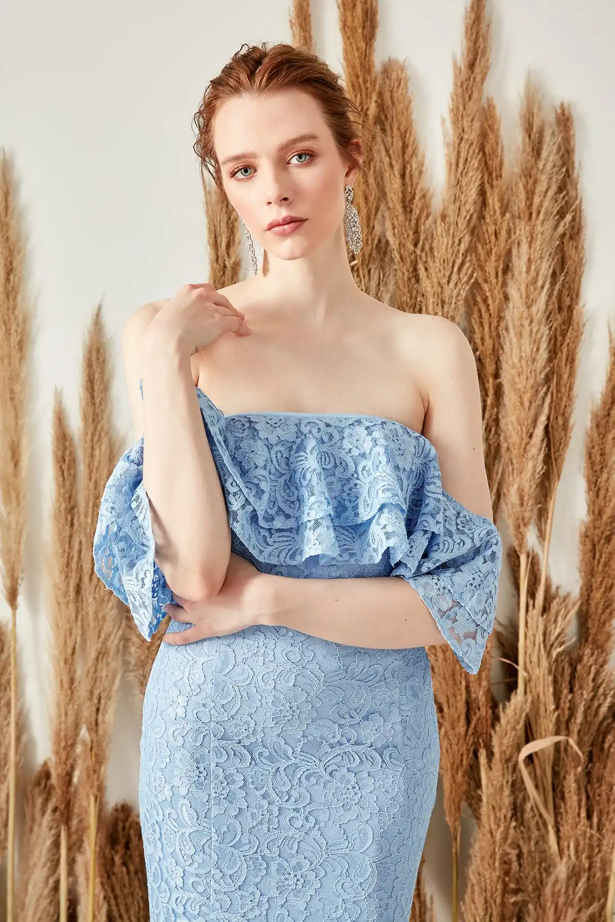 Trendyol кружевное вечернее платье TPRSS19UT0082 | Свадьбы и торжества