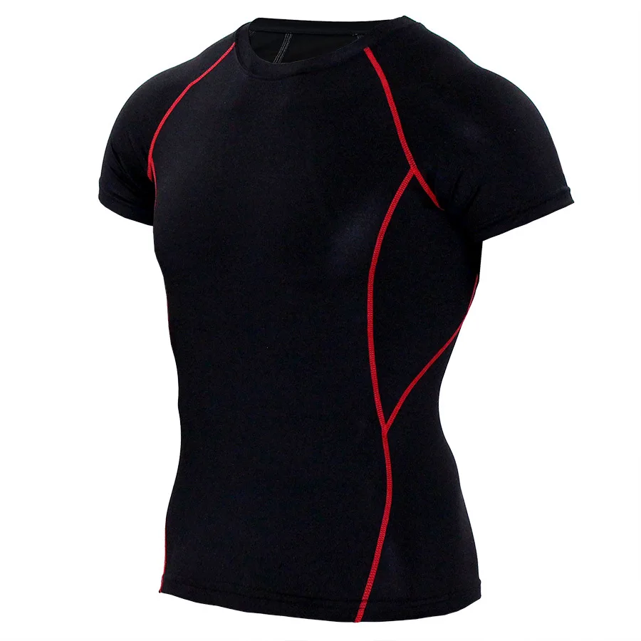 

2022 Summer Trendy Plus Size Outdoor Fitness Quick Dry Bouncy Pure Color Gym Wear Men Short Sleeve