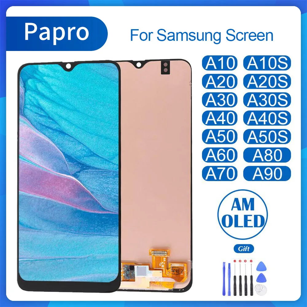 OEM для Samsung Galaxy A10 A20 A30 A40 A50 A60 A70 A80 A90 A10s A20s A30s сенсорный ЖК экран с рамкой в сборе
