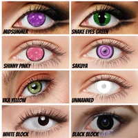 2pcs 1pair Cosplay Halloween Colored Lenses Pink Lenses Anime Colored Contacts Lens Multicolored Lenses Bio-essence Wholesale