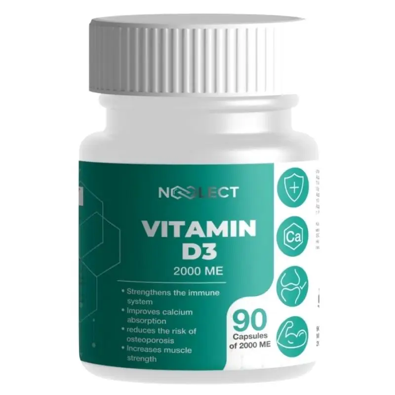 Витамин D3 2000ме NOOLECT 90 капсул жизненно важный жирорастворимый витамин |