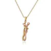 Chain Pendant Jewelry Set copper plated 18K gold new product Couple hug Necklace
