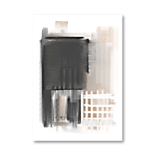 

Beige and Gray Abstract Watercolor Painting Prints Neutral Wall Art Canvas Picture Nordic Minimalist Poster Bedroom Living Room