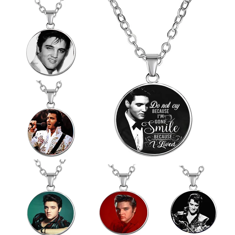 Серебряное ожерелье Elvis с подвеской персонализированная цепочка 50 см чокер 18 мм