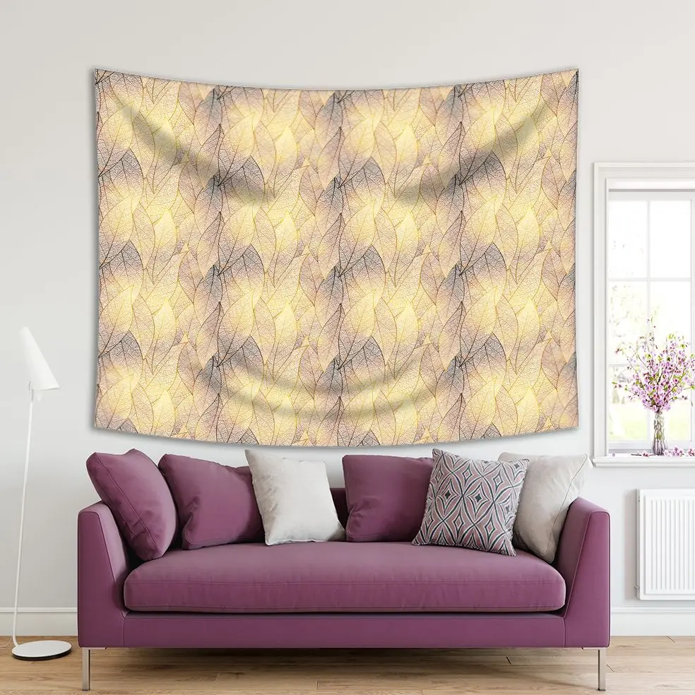

Tapestry Sun Rays Stream Through Gold Autumn Leaves Foliage Decorative Modern Artwork Printed