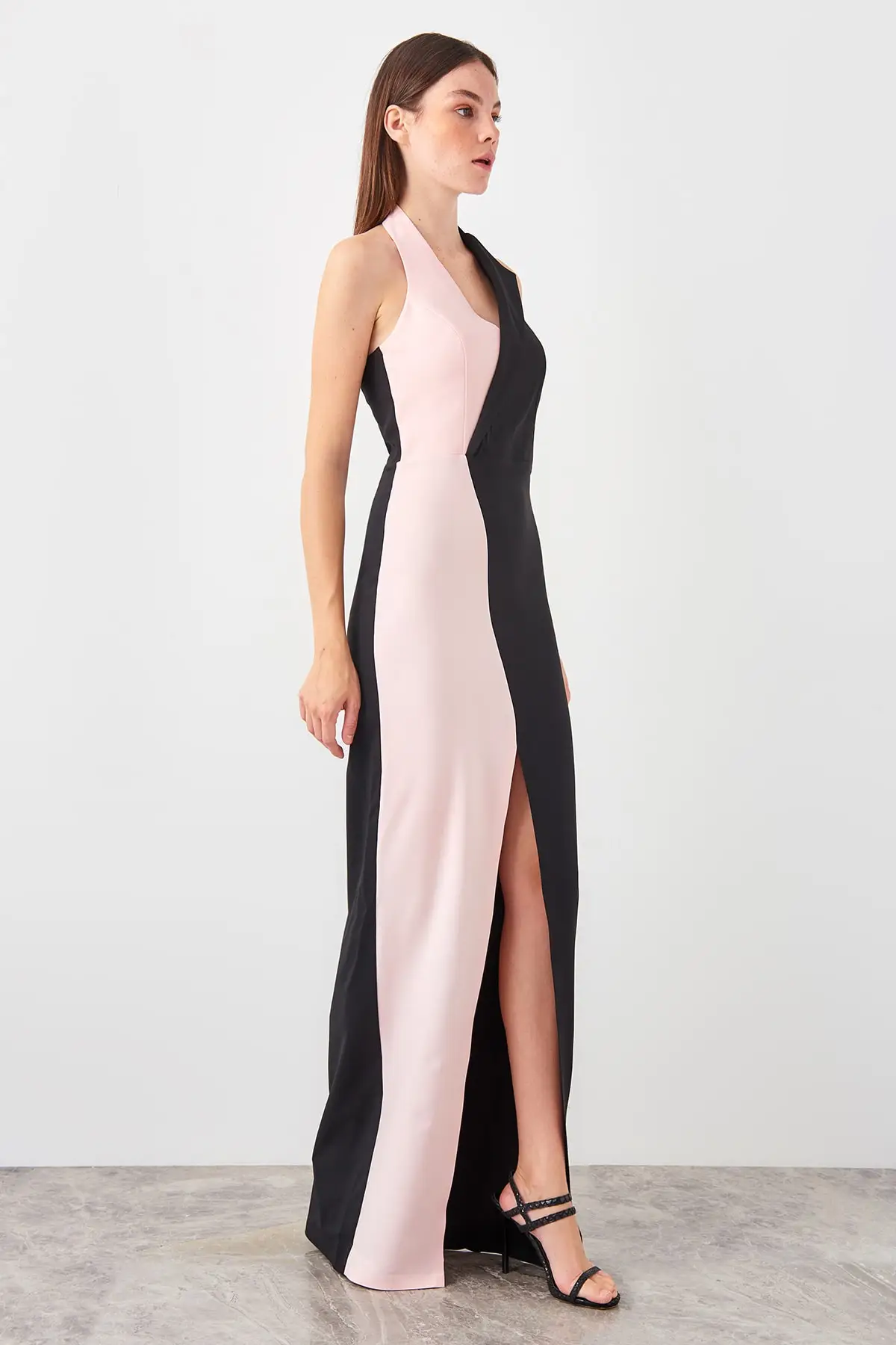Trendyol с цветными блоками вечернее платье TPRSS19AE0029 | Свадьбы и торжества