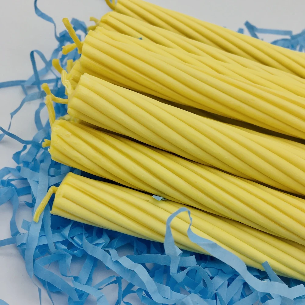 Gift Set of wax candles and Candlestick 100% natural beeswax handmade twisted beewax | Дом и сад