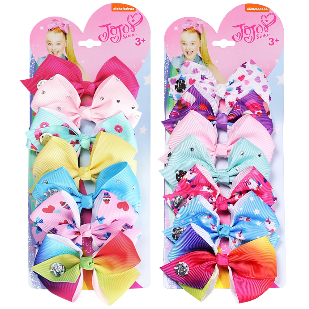 Ful Printed Ribbon Hair Accessories Handmade Hairpin Girls Cute Sequins Bowknot Barrette New