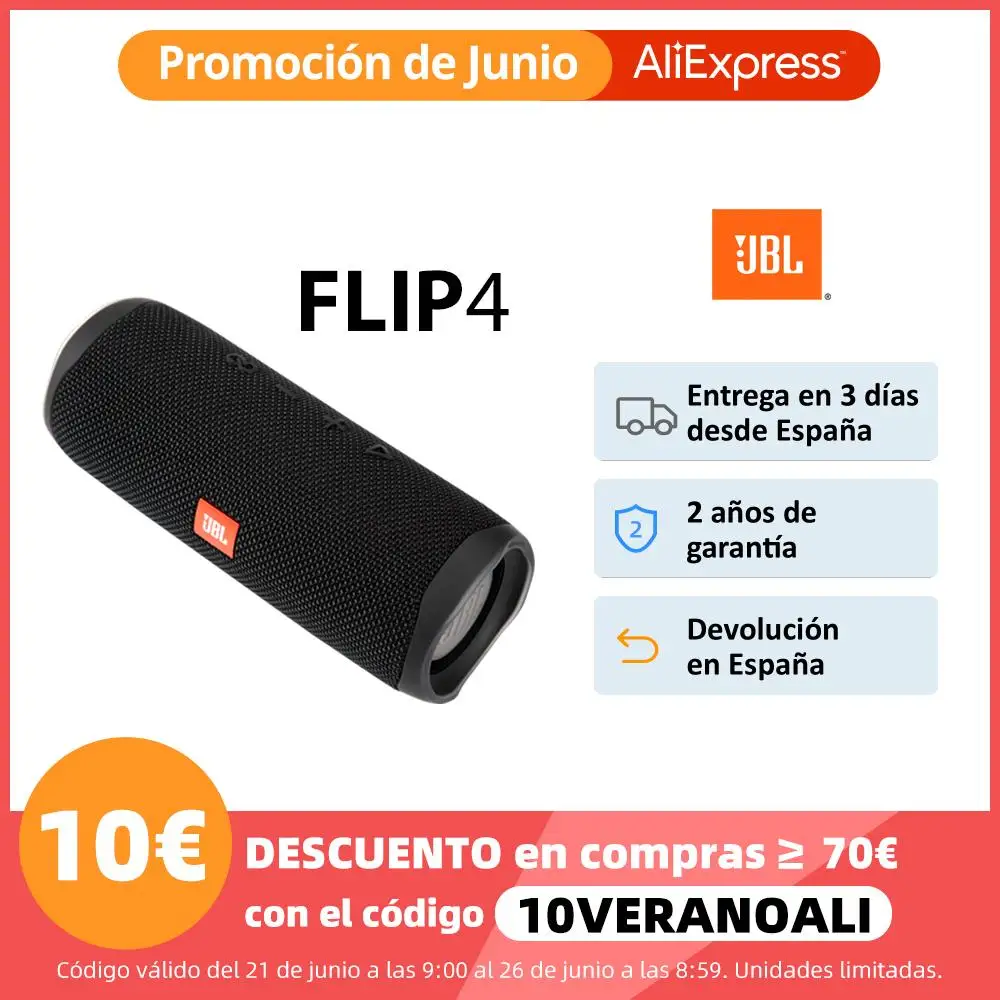 JBL Flip 4 Мощный Bluetooth динамик мини портативный беспроводной Водонепроницаемый BT с