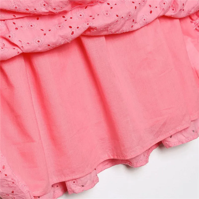 

NWOMN Za 2021 Pink Ruffle Dress Woman Embroidery Cut Out Mini Dress Women Ruched V Neck Short Sleeve Mesh Casual Summer Dresses