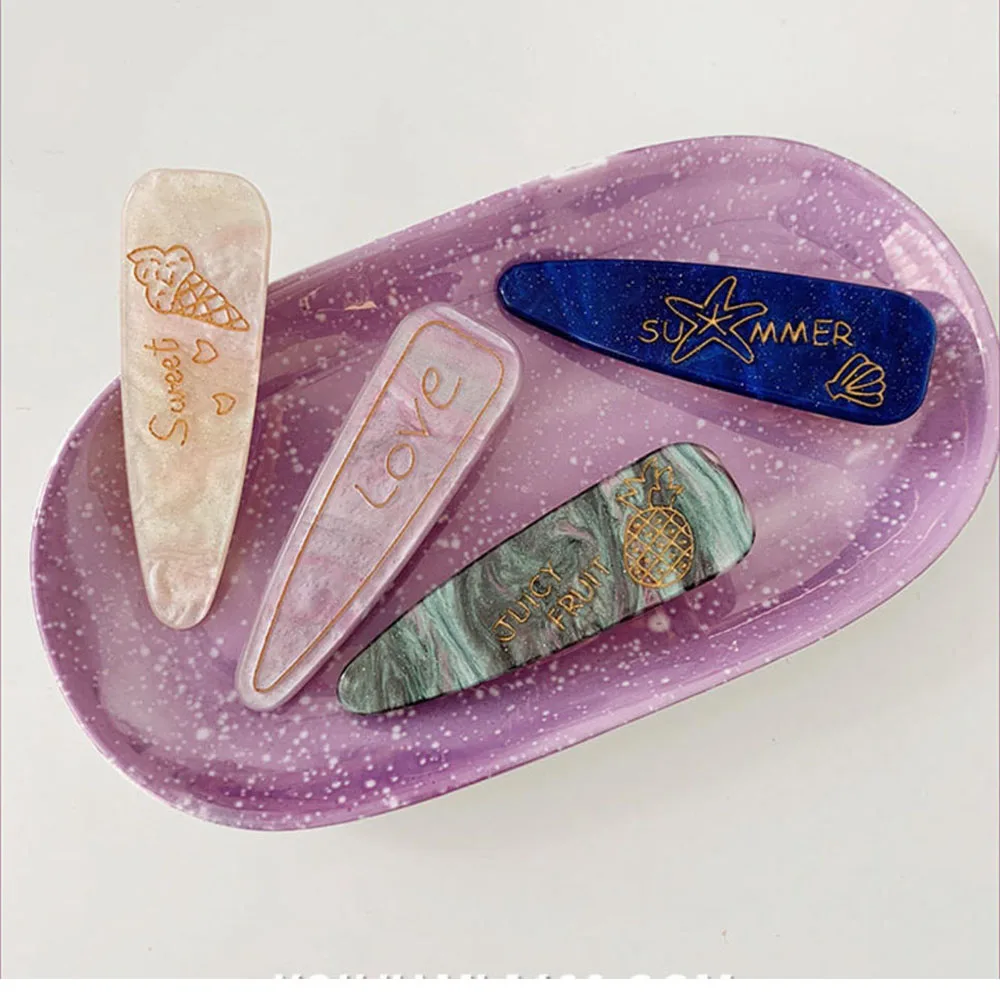 

Women Girls Japanese Cute Acetate Starry Colorful Geometric Hair Clips Hairpins Hair Claws Barrettes Headbands Hair Accessories