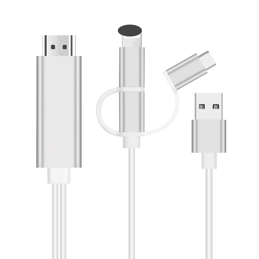 Адаптер 3 в 1 для IOS Android Micro USB Type C | Электроника