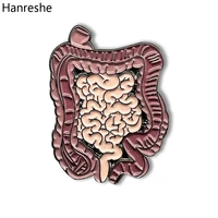 hanreshe anatomy intestines brooch pins enamel lapel backpack badges medical jewelry accessories for doctors medical student