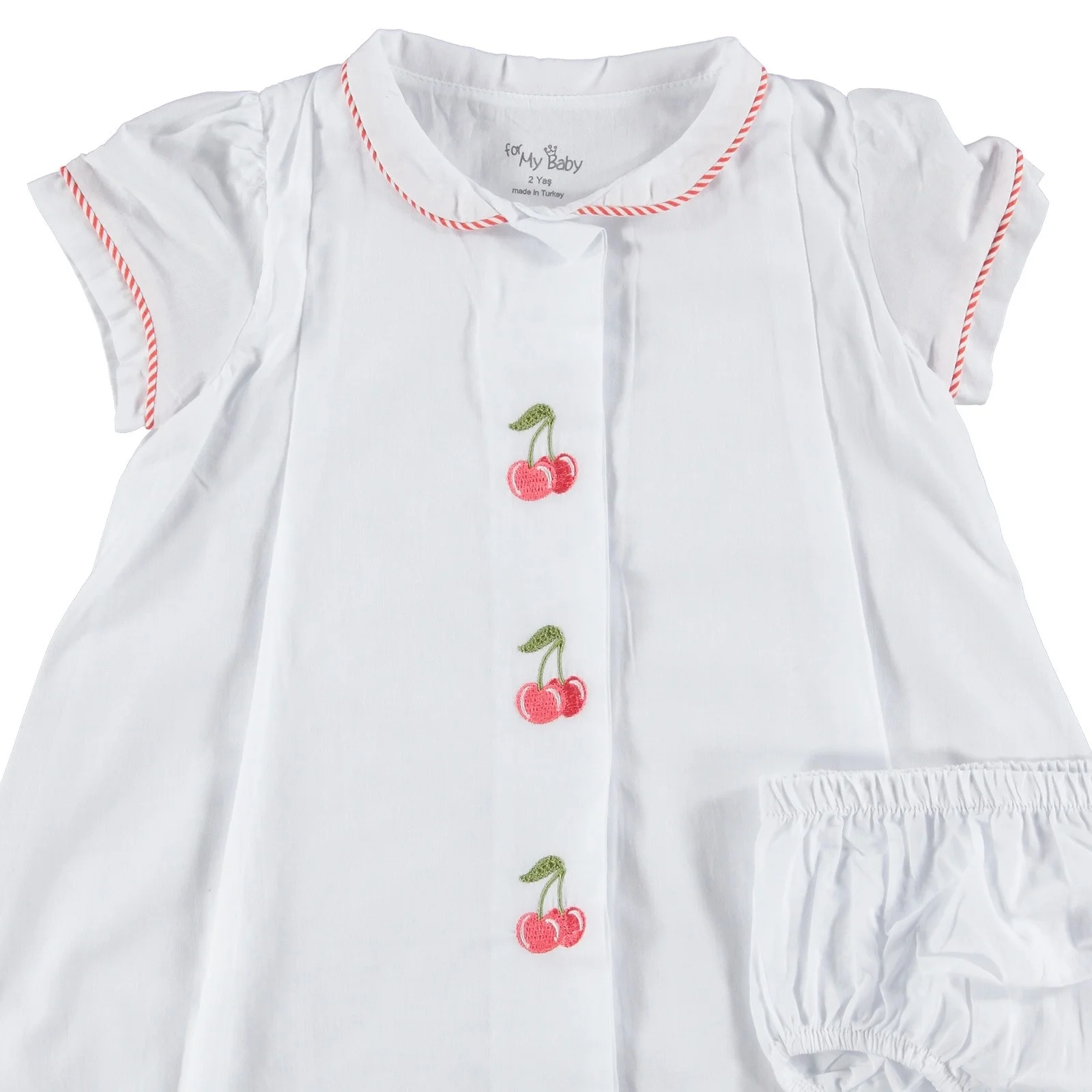 Ebebek/платье с вышивкой и воротником в виде вишни для маленьких девочек | Мать