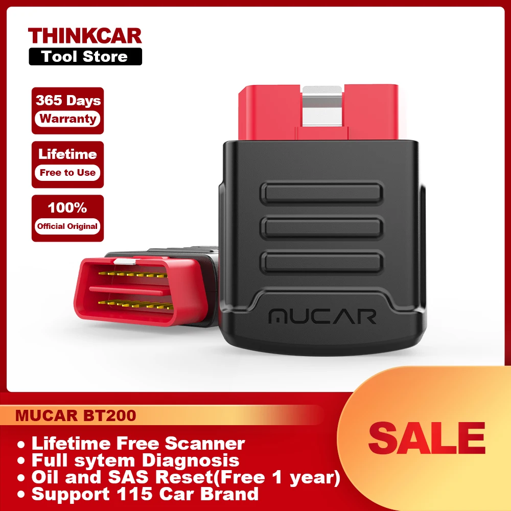 

Сканер-считыватель кодов автомобилей Thinkcar Mucar BT200, полная версия, OBD2