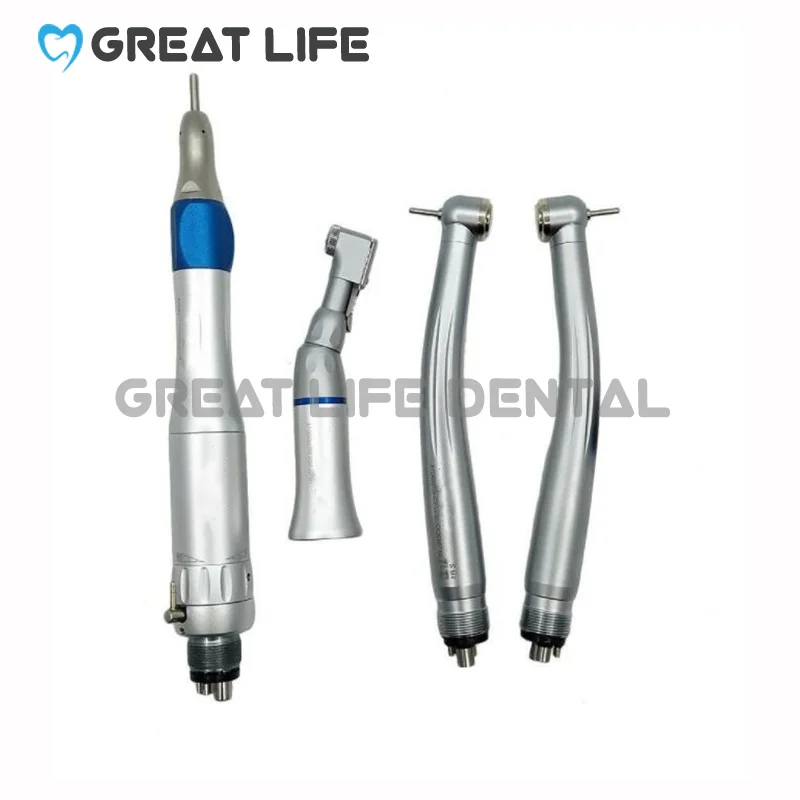 

Poshing Handle Tools NSK Style Ex-203 Dental Push Button High Low Speed Handpiece Contra Angle Handpiece Turbine Kit Set
