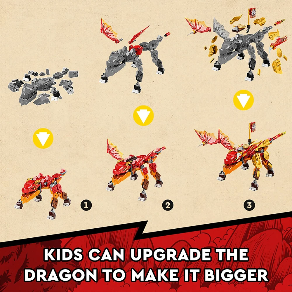 LEGO NINJAGO Kai'S Fire Dragon EVO 71762 оригинал для детей Новая игрушка на день рождения