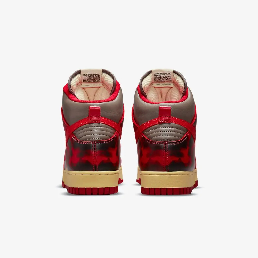 Оригинальные мужские и женские кроссовки Nike Dunk High 1985 красная кислотная стирка