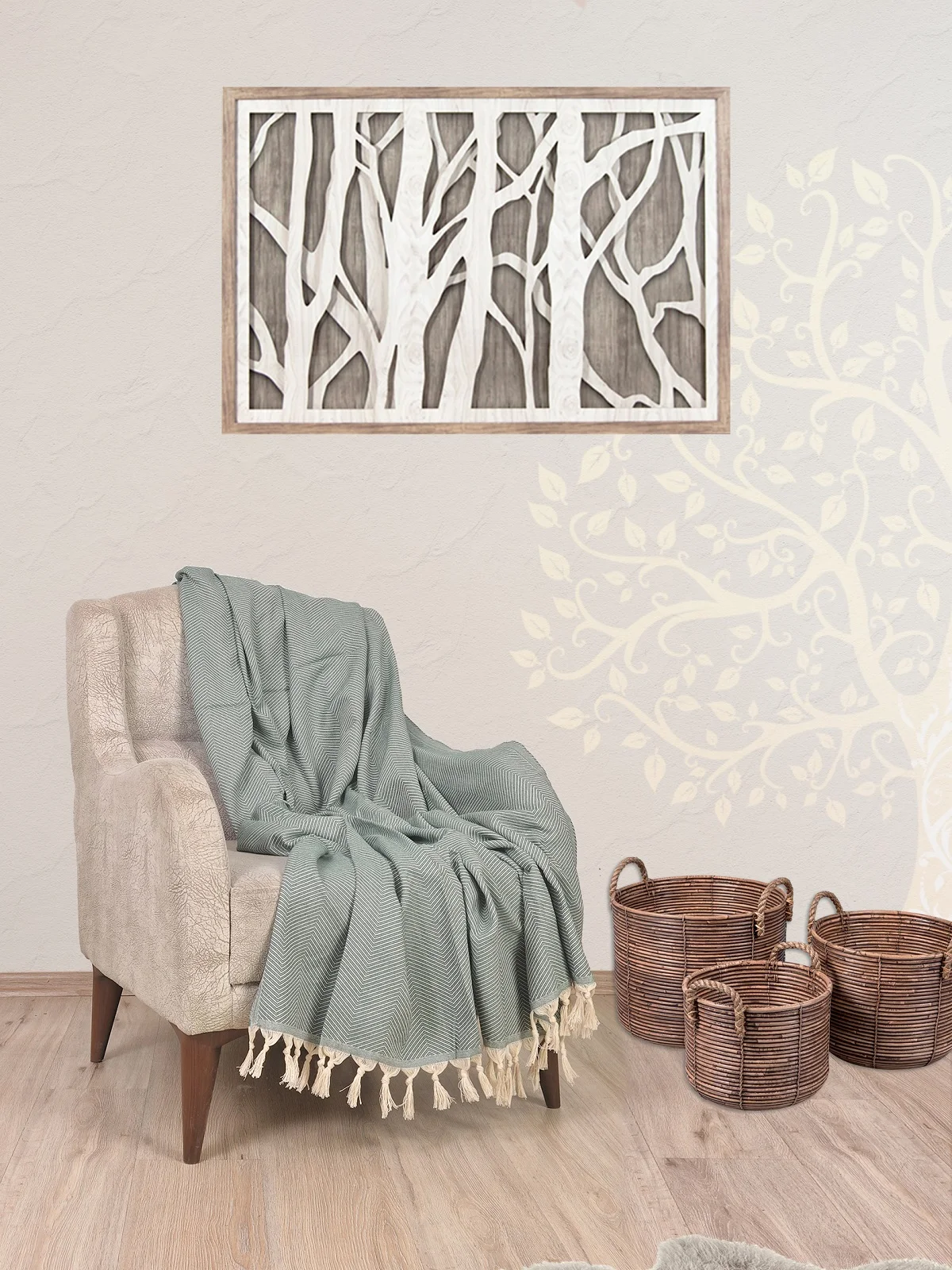 Зеленый чехол для дивана 100% турецкое Хлопковое одеяло подходит вашего домашнего